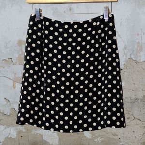 Banana Republic Black with White polka dots mini skirt Size 4